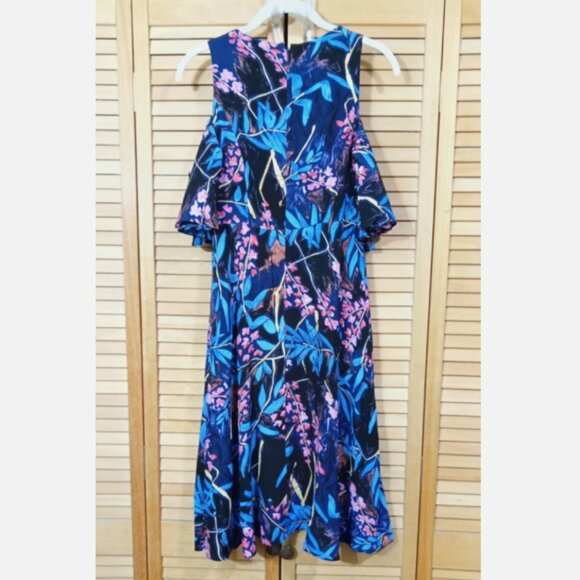 Maeve Elia Cold Shoulder Floral Print Dress 2 - Picture 4 of 7